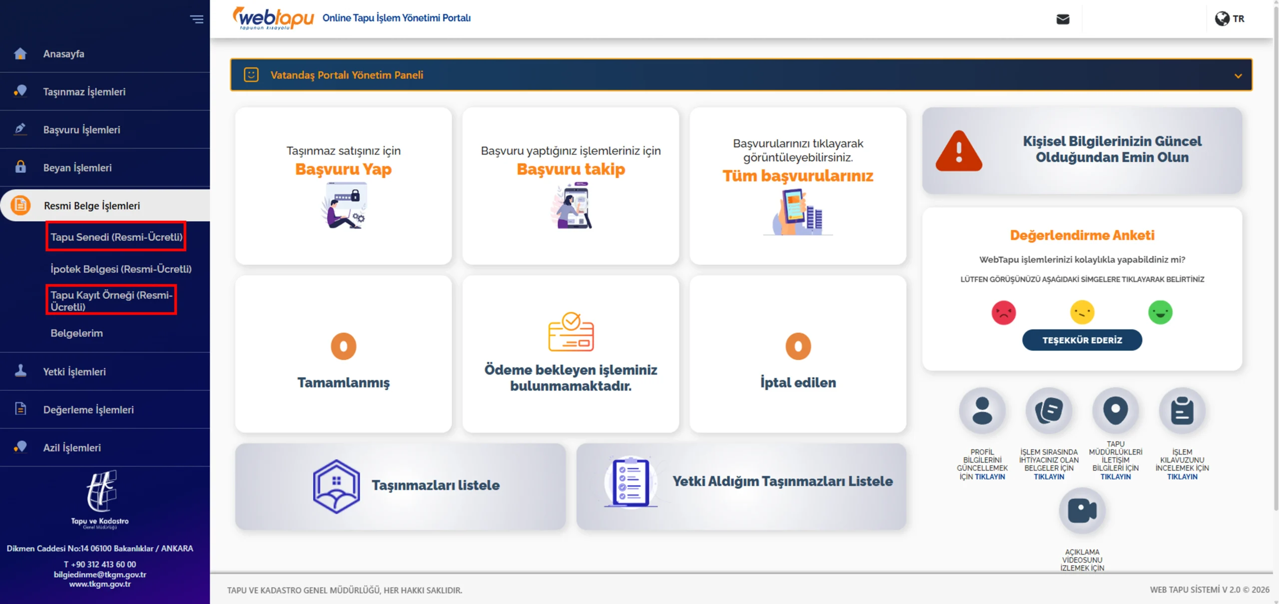 TKGM, Web Tapu, webtapu, Tapu Senedi, Tapu Kaydı, Takyidat Belgesi, Ücretsiz Tapu Kaydı Alma, Resmi Tapu Senedi Alma, Resmi Tapu Kaydı Alma